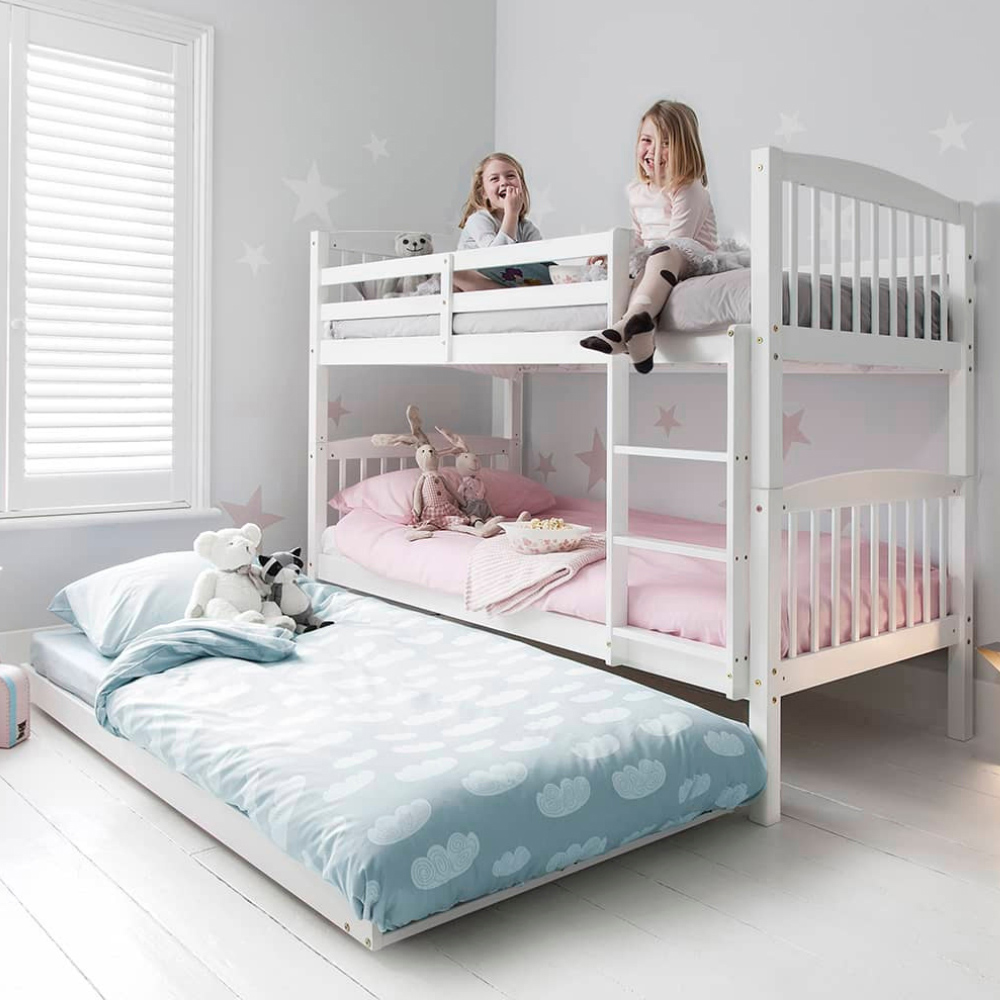 Noa and Nani Brighton White Bunk Bed with Matheus Trundle | Homebase
