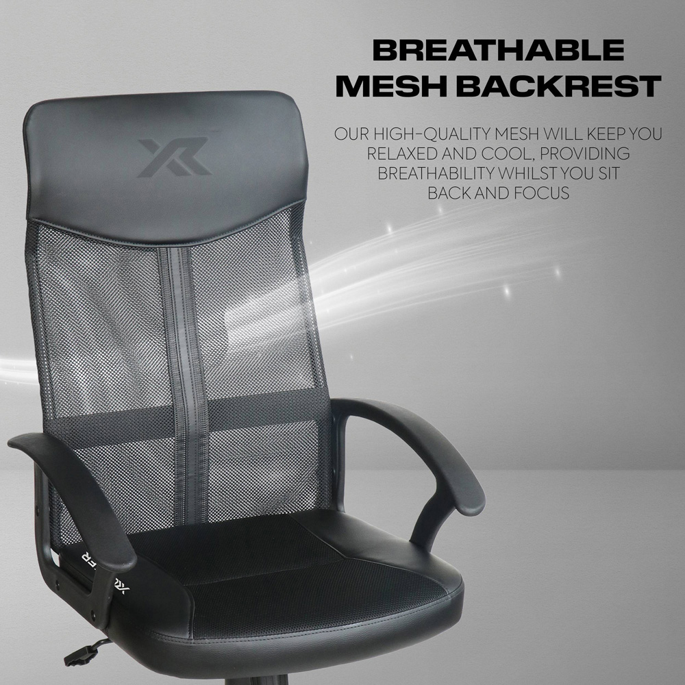 X Rocker Vanguard Mesh Height Adjustable Gaming Chair with Padded Headrest Image 2