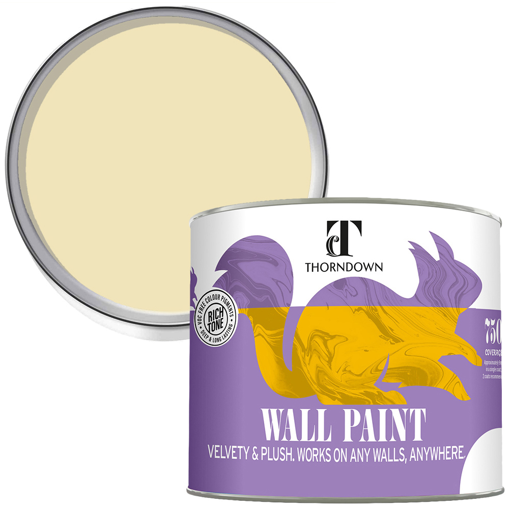 Thorndown Walls and Ceilings Chantry Cream Matt Paint 750ml Image 1