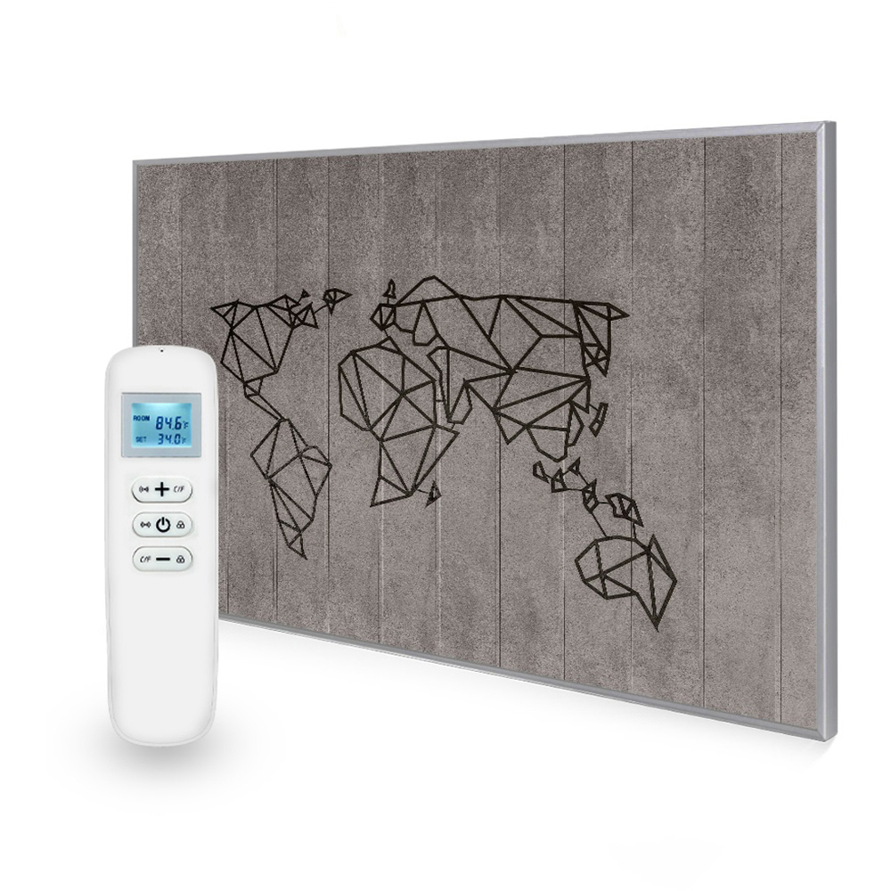 Mirrorstone Nexus World Map Picture Wi-Fi Infrared Heating Panel 900W 795 x 1195mm Image 2