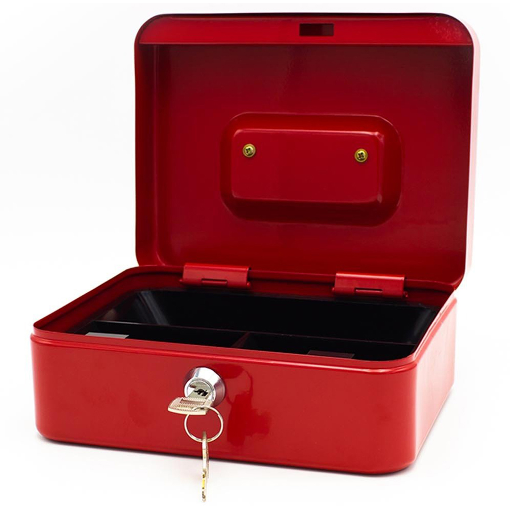 Single Medium Cash Tin with Lock Keys in Assorted styles Image 2