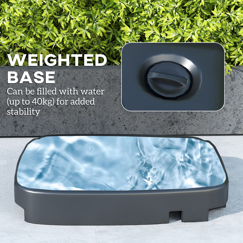 Outsunny Dark Blue Garden Cantilever Parasol Image 4