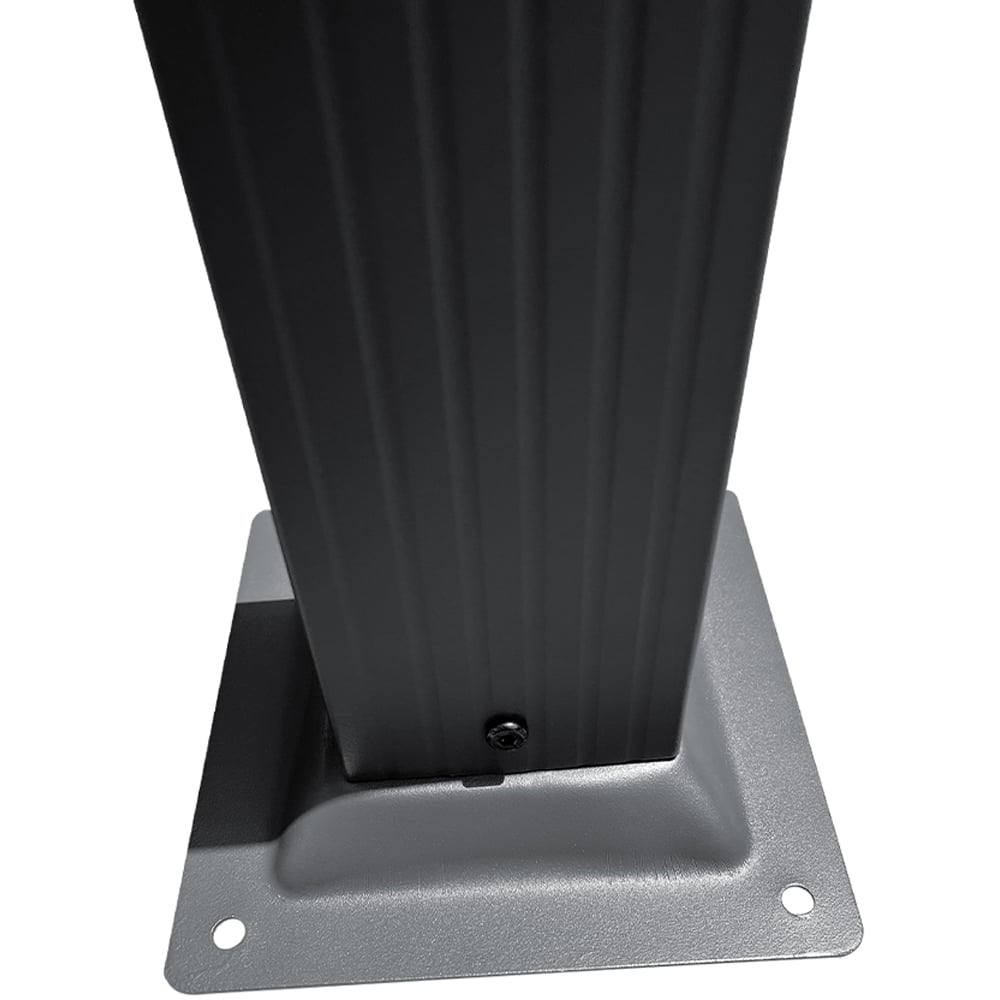 Living and Home Dark Grey Aluminium Pergola with Canopy 3 x 3m Image 6