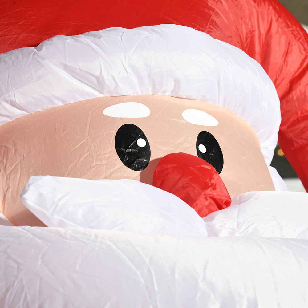 Everglow Red Inflatable Air Blown Christmas Santa 8ft Image 3