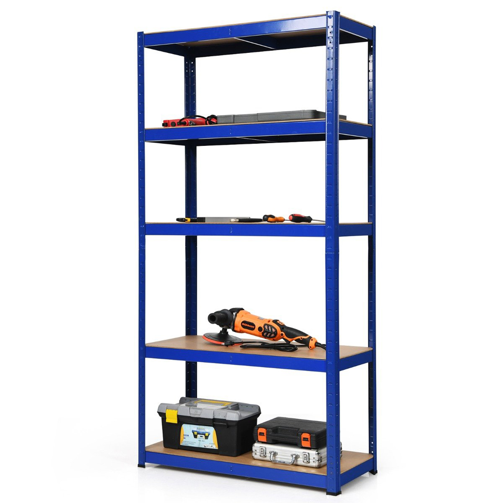 Costway 5 Shelf Navy Shelving Unit Image 3