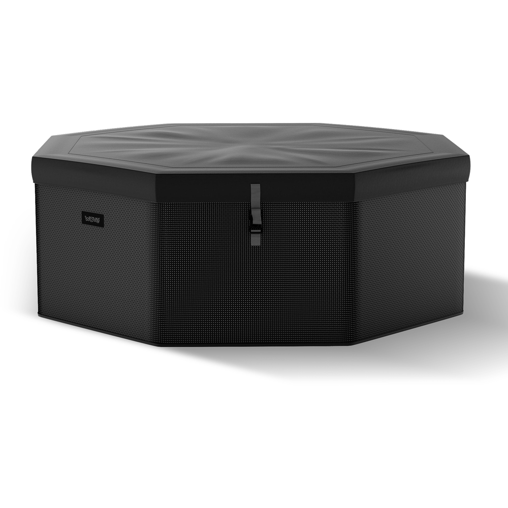Wave Como 6 Person Octagon Charcoal Rattan Hot Tub Spa Image 5