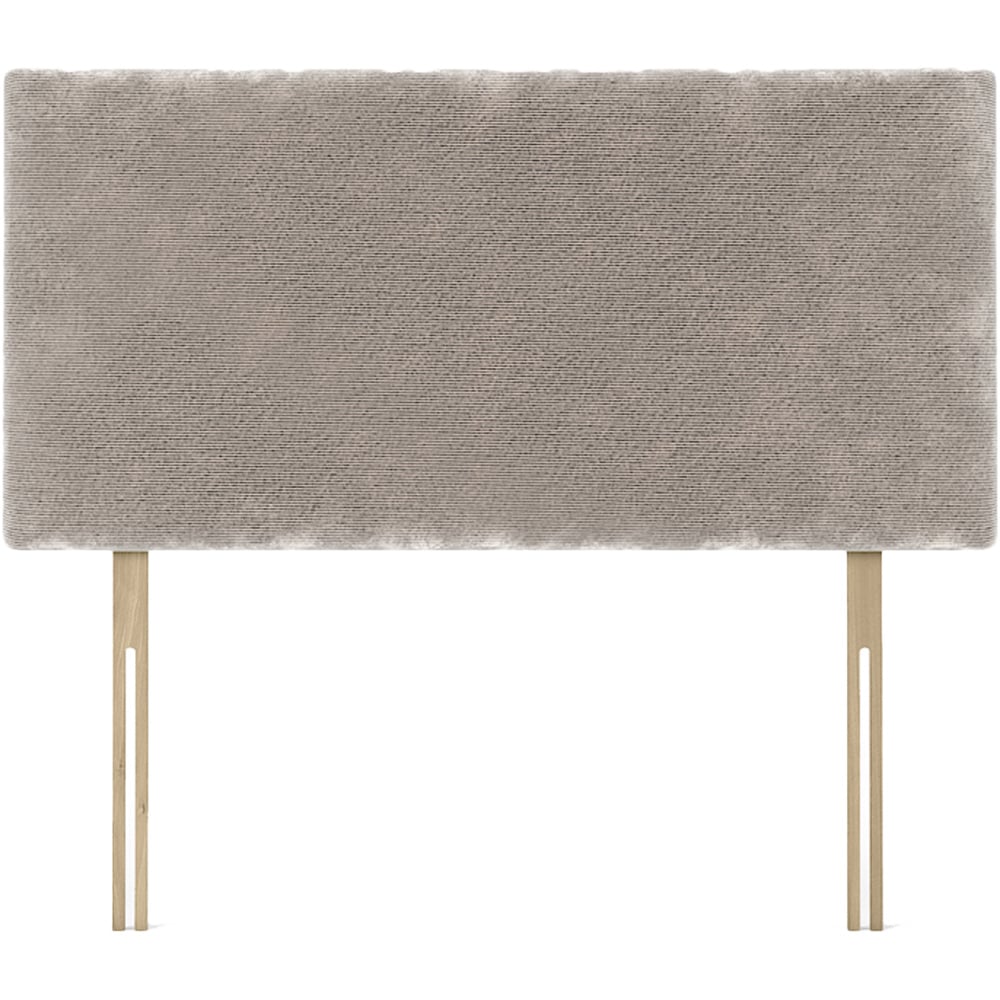 Bedmaster Valencia Single Silver Chenille Plain Headboard Image 2