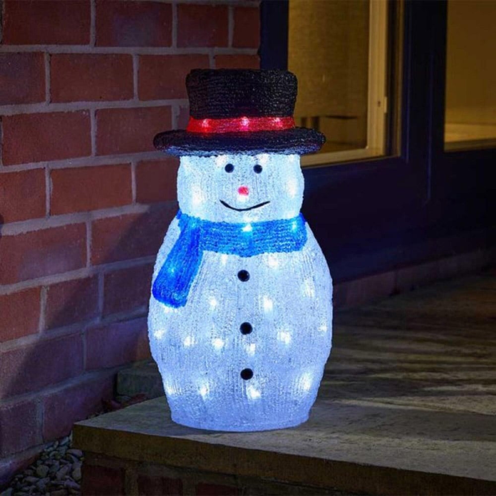 Samuel Alexander Acrylic Snowman LED Christmas Decoration 44cm Image 4