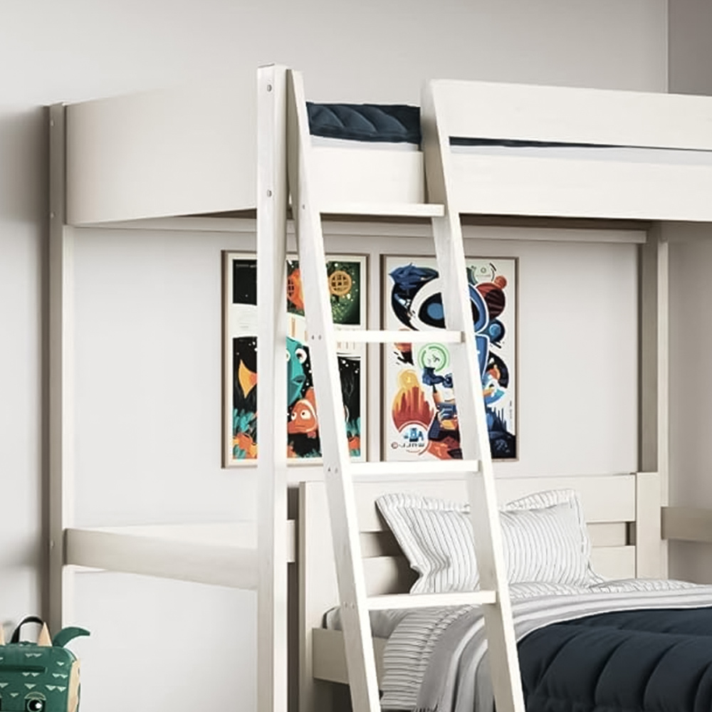 Noomi Tera Small Double White L Shaped High Sleeper with Bed Image 3