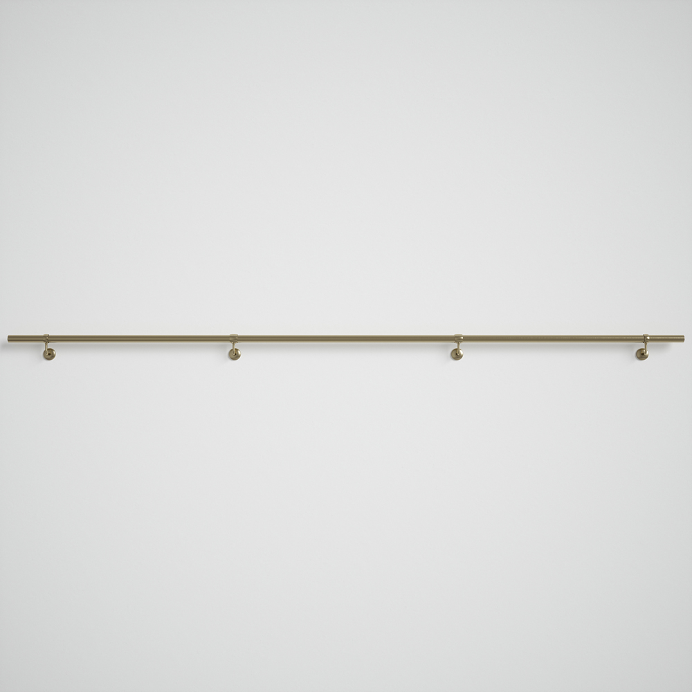 Forgeworks Satin Brass Stair Hand Rail Kit 3.6m Image 2