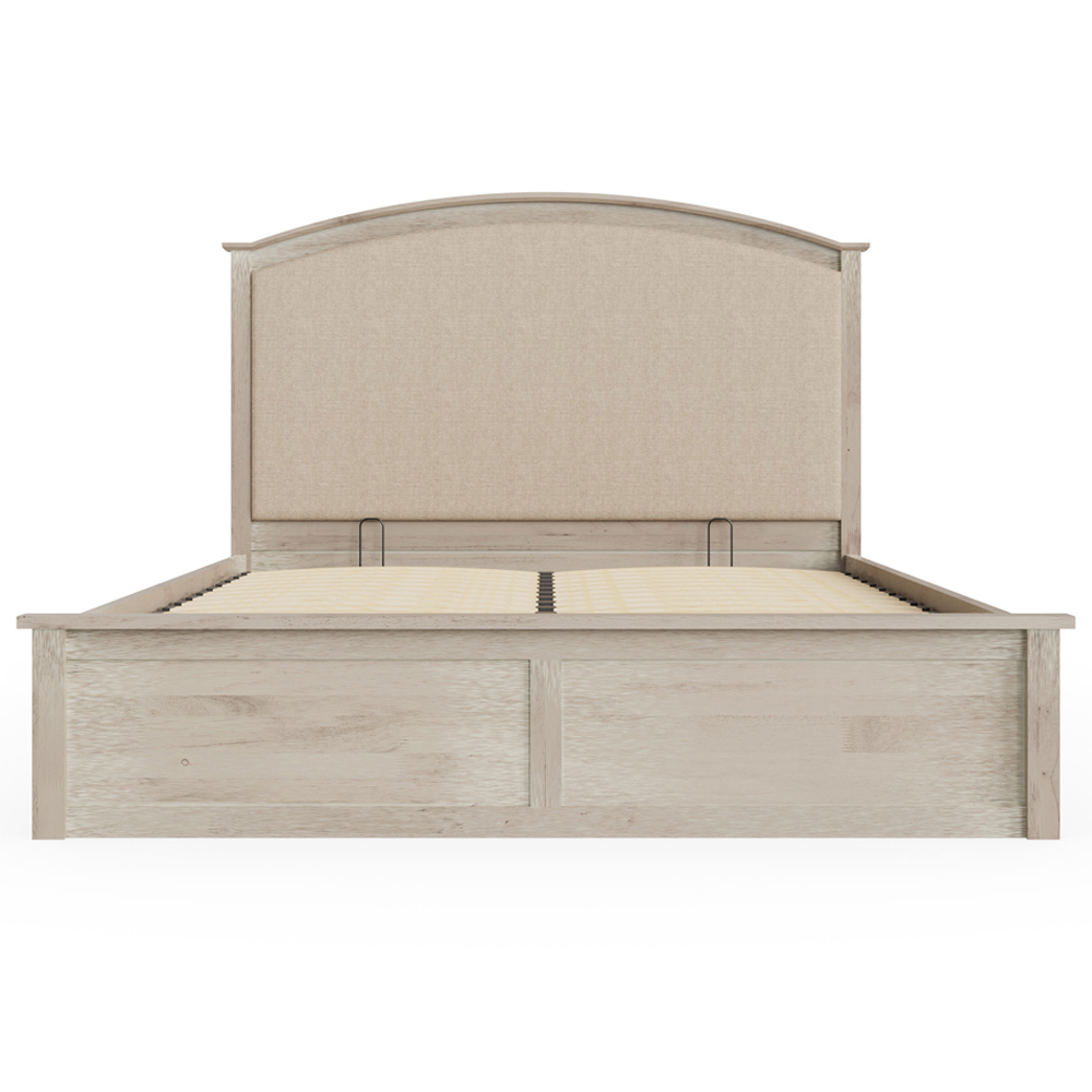 GFW Madrid Double Limed Oak Ottoman Bed Image 4