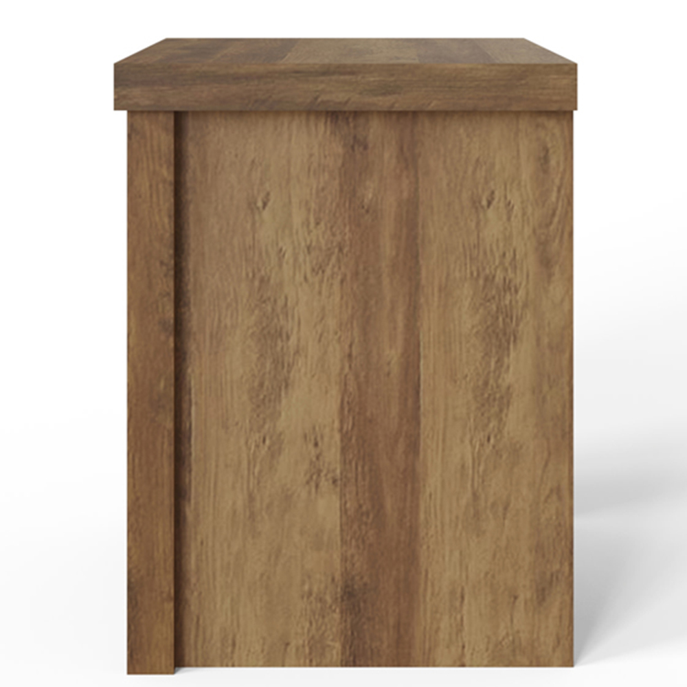 GFW Boston 2 Drawer Knotty Oak Bedside Table Image 5