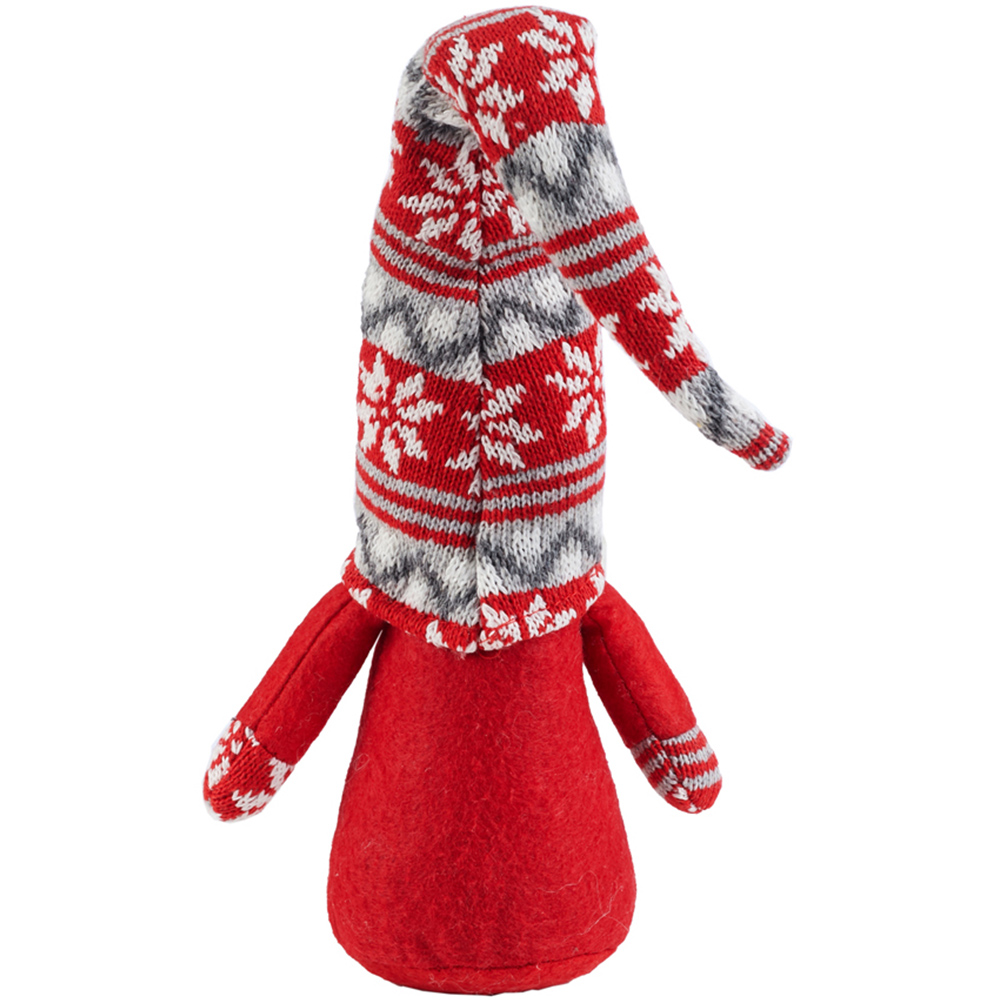 Living and Home Plush Santa Gnome Doll Ornament 2 Pack Image 4