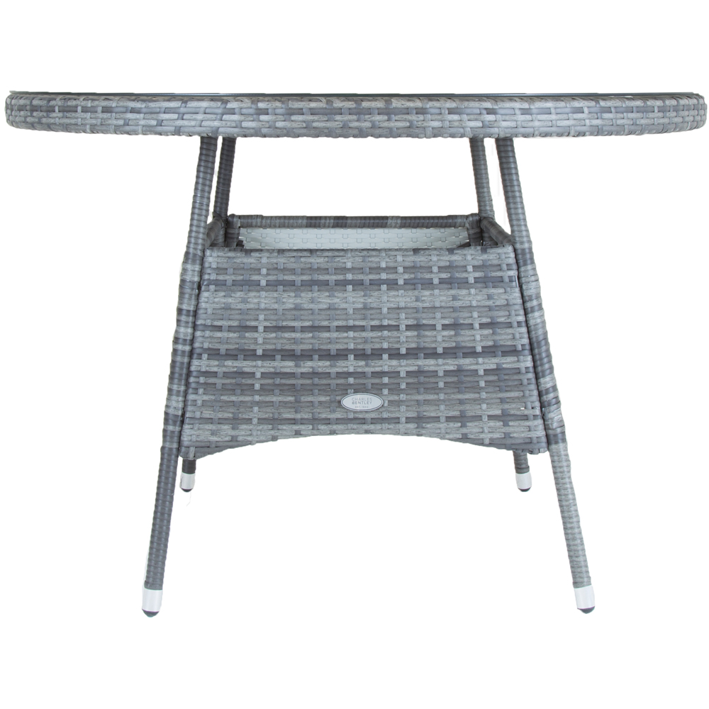 Charles Bentley 6 Seater Rattan Dining Table Grey Image 3