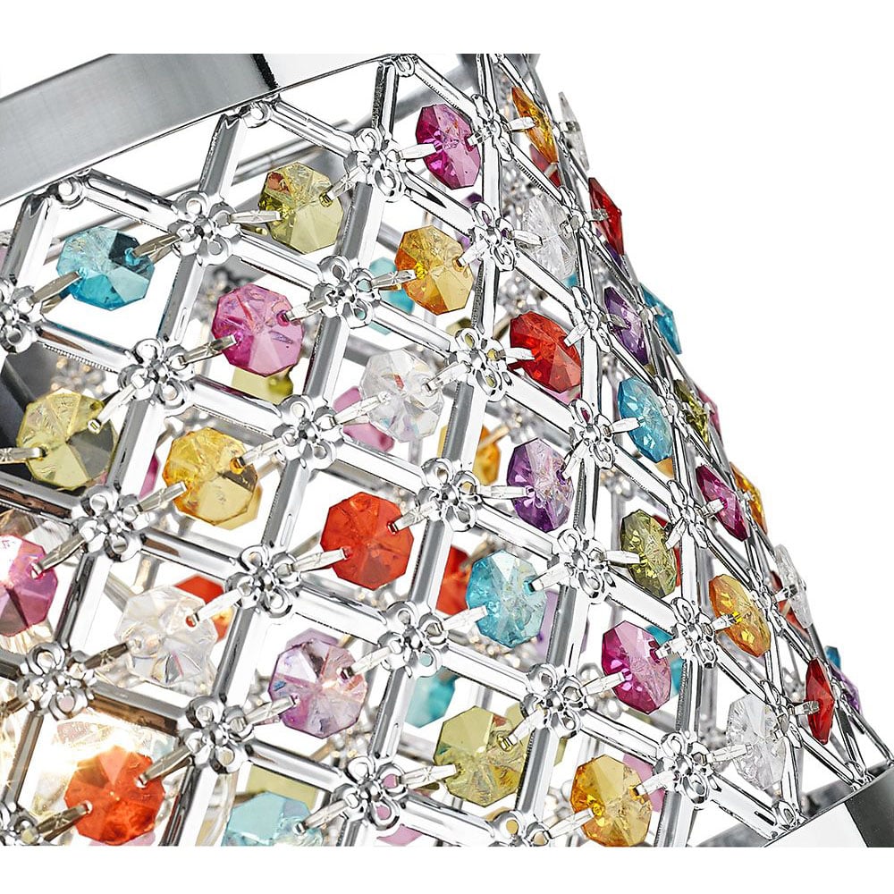 Happy Homewares Modern Sparkly Multicolour Beads Ceiling Light Pendant Shade Image 3