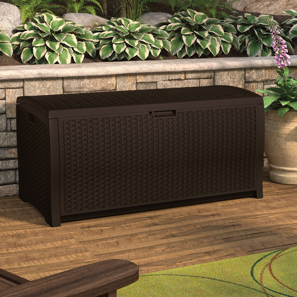 Suncast Missouri 375L Java Brown Storage Box Image 2