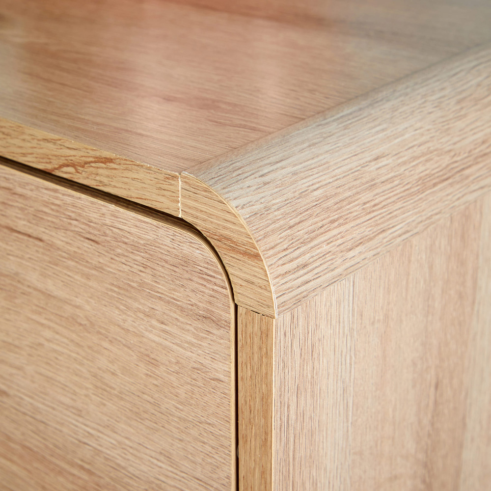 Home Source 6 Drawer Rustic Effect Wide Chest of Drawers Image 5