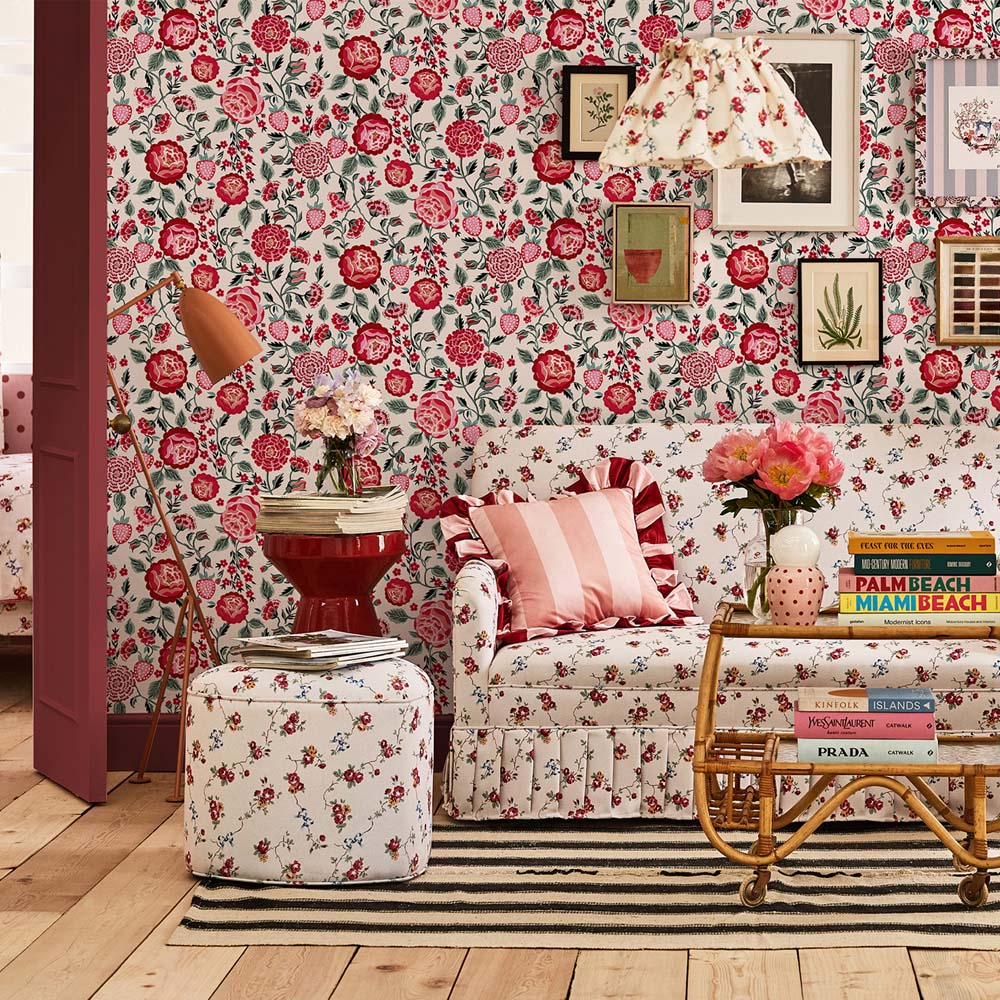 Cath Kidston Strawberry Garden Rose Wallpaper Image 3