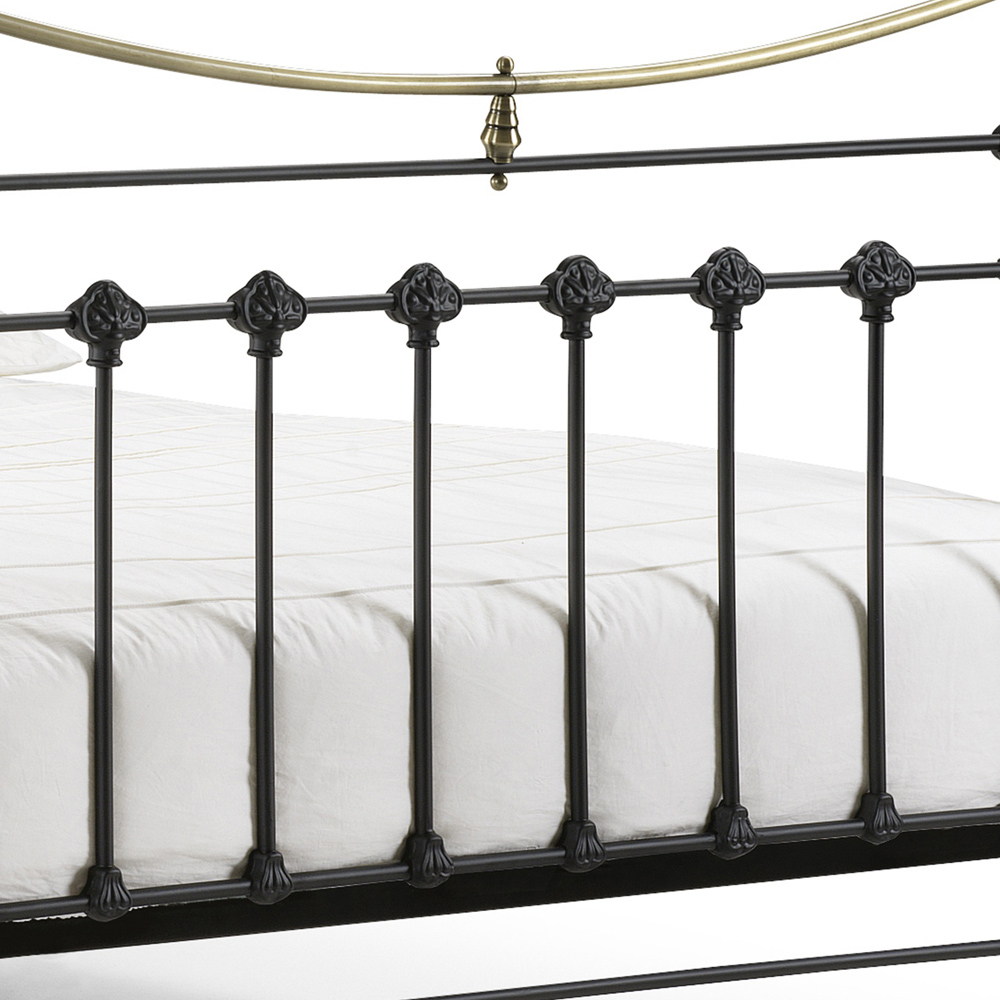 Julian Bowen Victoria King Size Satin Black Bed Image 5