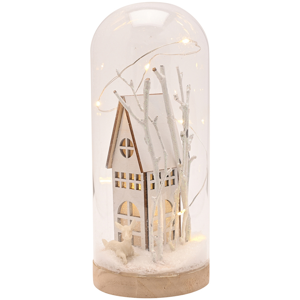 The Seasonal Gift Co. LED House and Snow Glass Christmas Decoration 22cm Image 4
