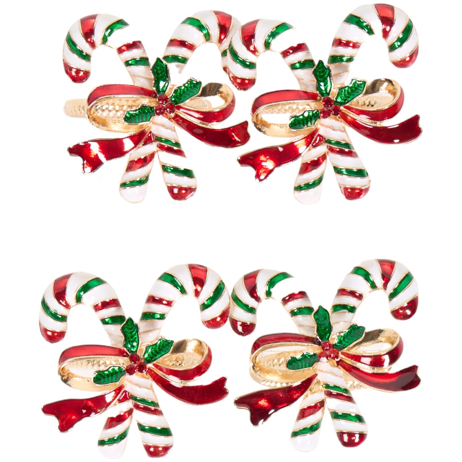 Set of 4 Festive Napkin Rings Image 5