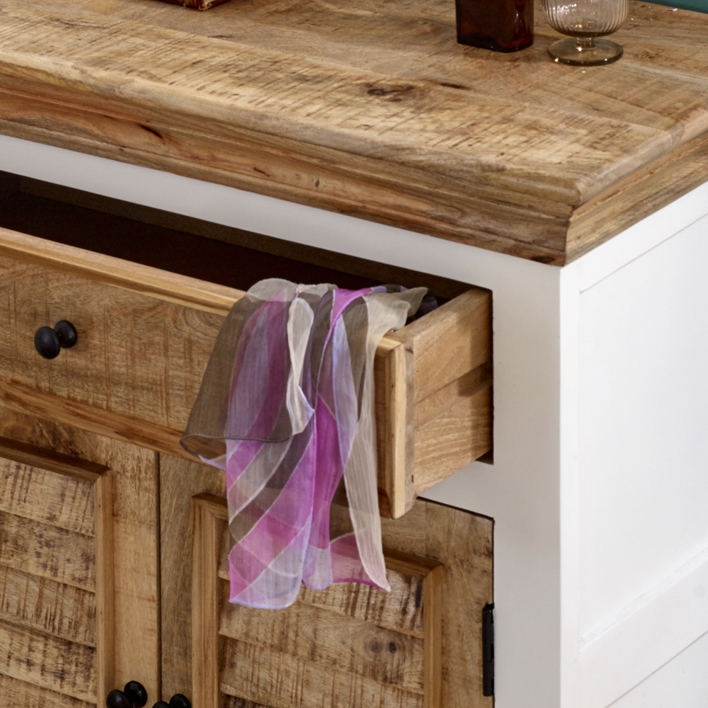 Brooklyn Alfie 2 Door Single Drawer Wood Sideboard Image 4