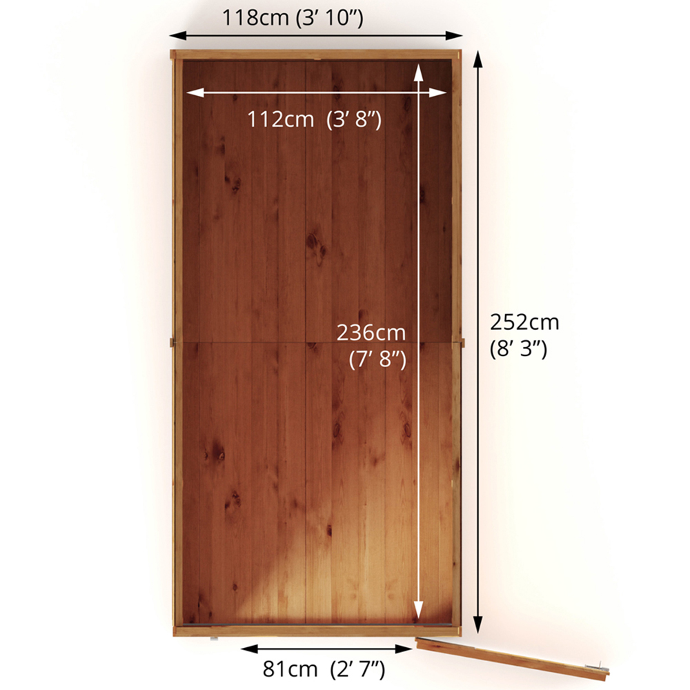 Mercia 8 x 4ft Shiplap Pent Shed Image 9