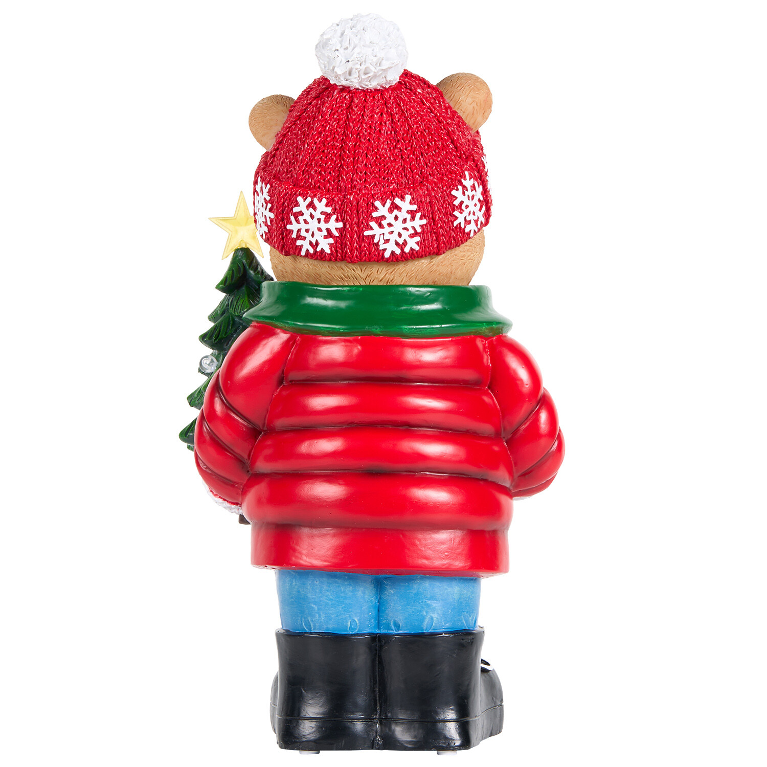 LED Christmas Bear Ornament Red Image 3