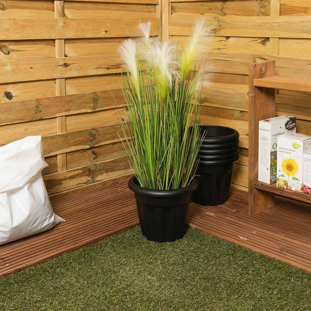 Wham Vista Slate Round Planter 25cm 6 Pack Image 2