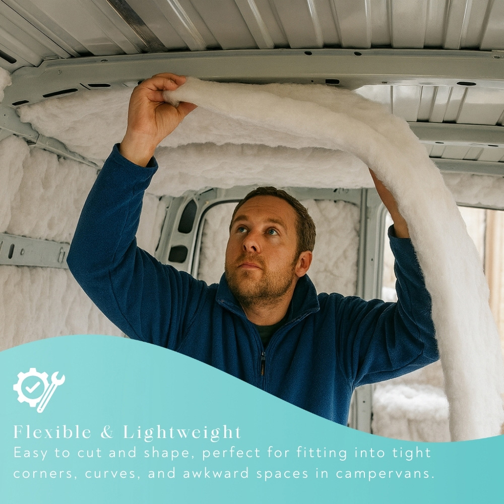 Green Loft Thermal Polyester Campervan Insulation Roll 8m x 370 x 50mm Image 4