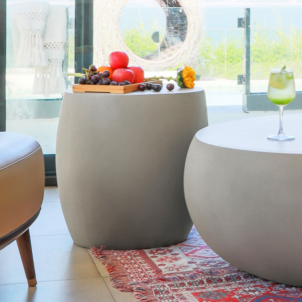 Elementi Ikaria Space Grey GRC Side Table Image 4