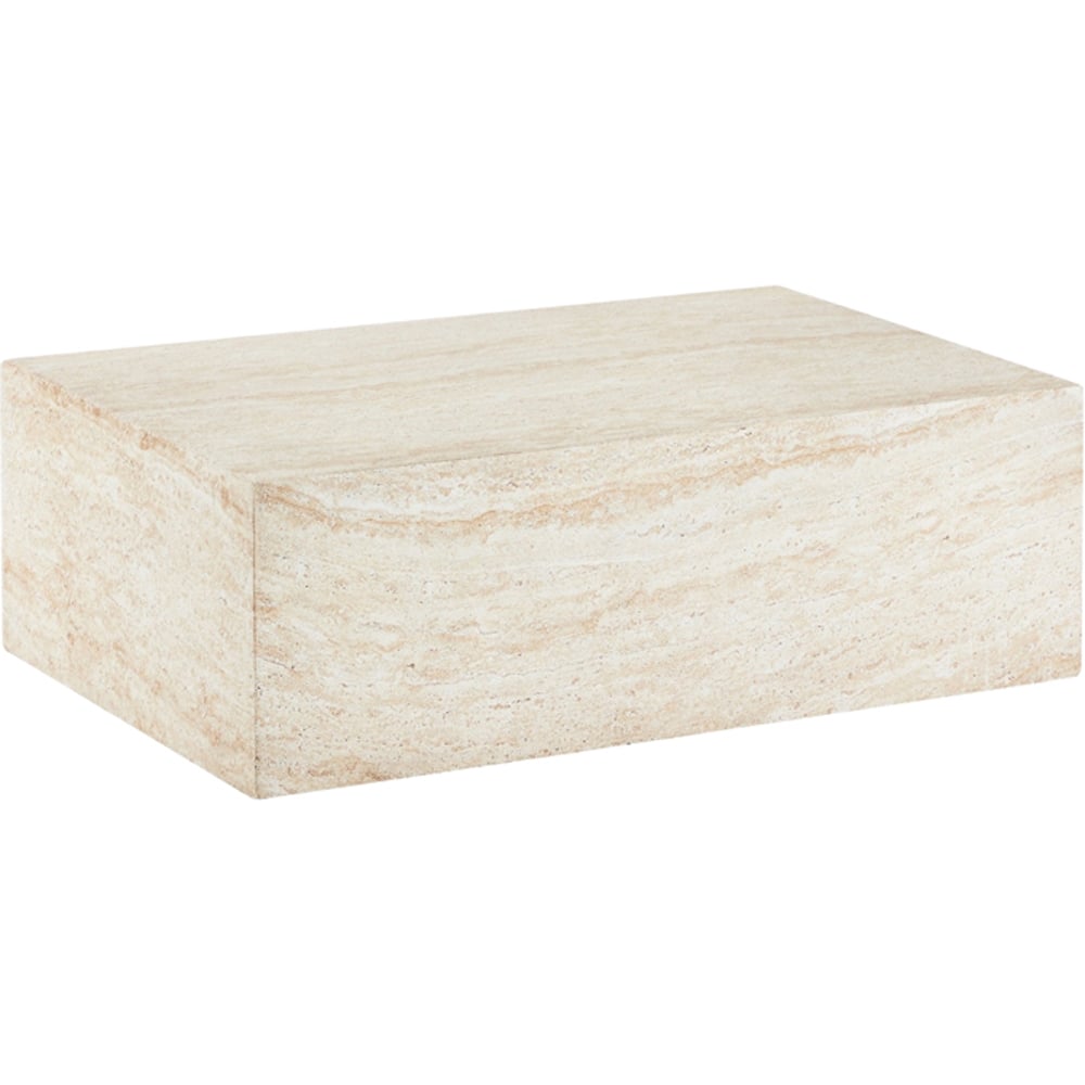 Desser Pisa Travertine Effect Rectangle Coffee Table Image 2
