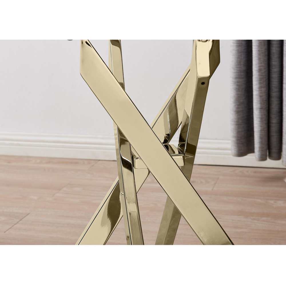 Furniturebox Tavalo Gold Glass and Metal Console Table Image 4