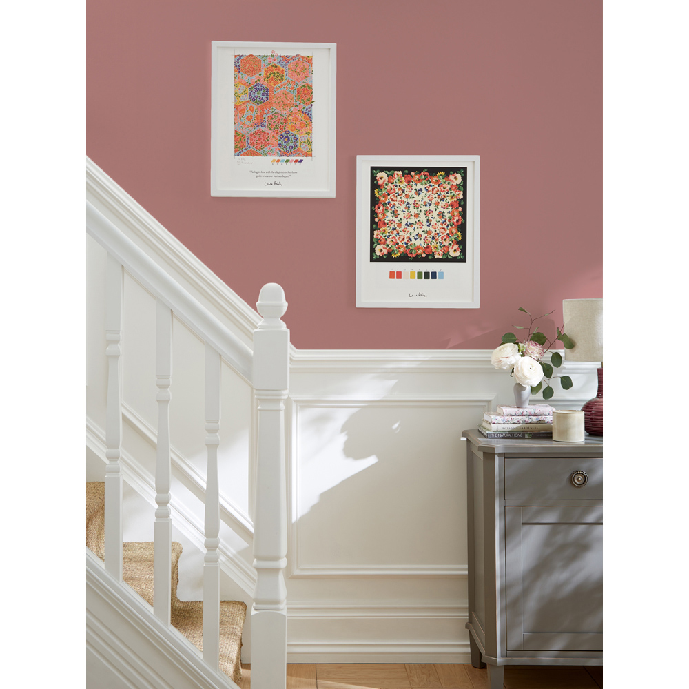 Laura Ashley Fulford Patchwork White Frame Wall Art 70 x 100cm Image 2