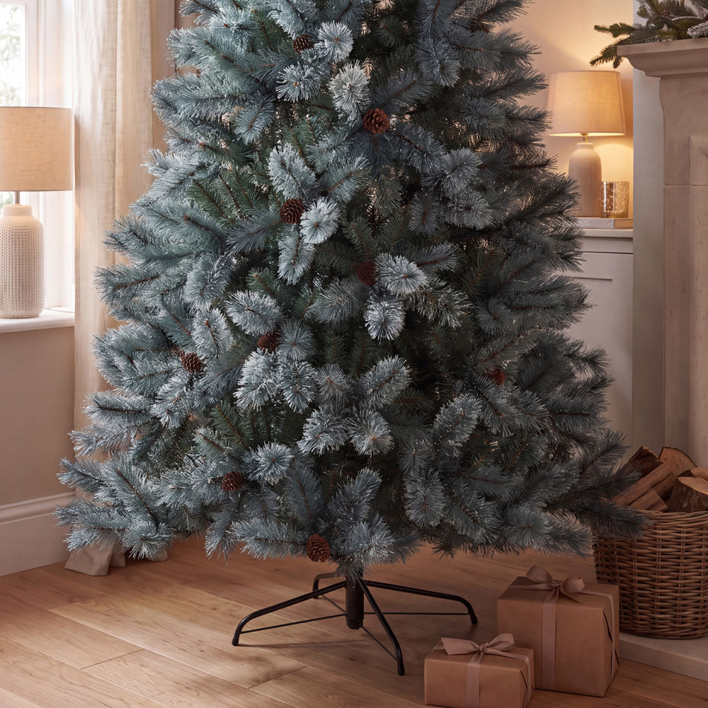 Bosk Heartwood Blue Pine Artificial Christmas Tree with Cones 7.5ft Image 3