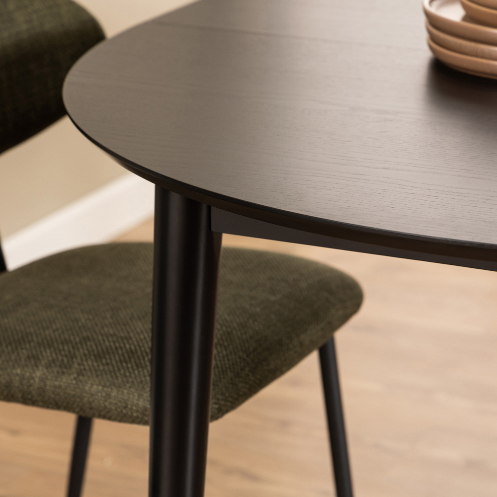 Florence Montreux 5 Seater Round Dining Table Black Image 7