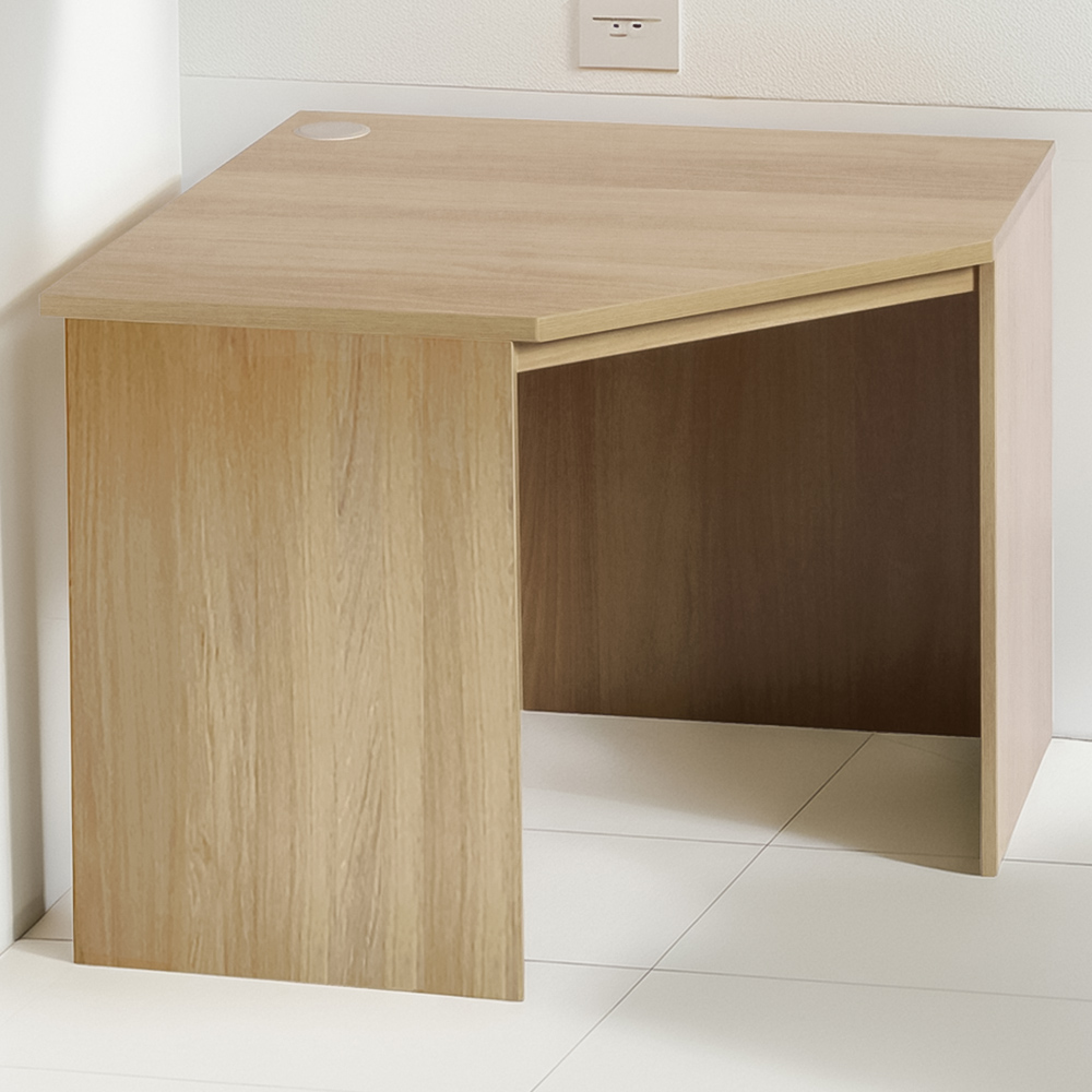 R White Cabinets Corner Computer Desk Brown Image 1