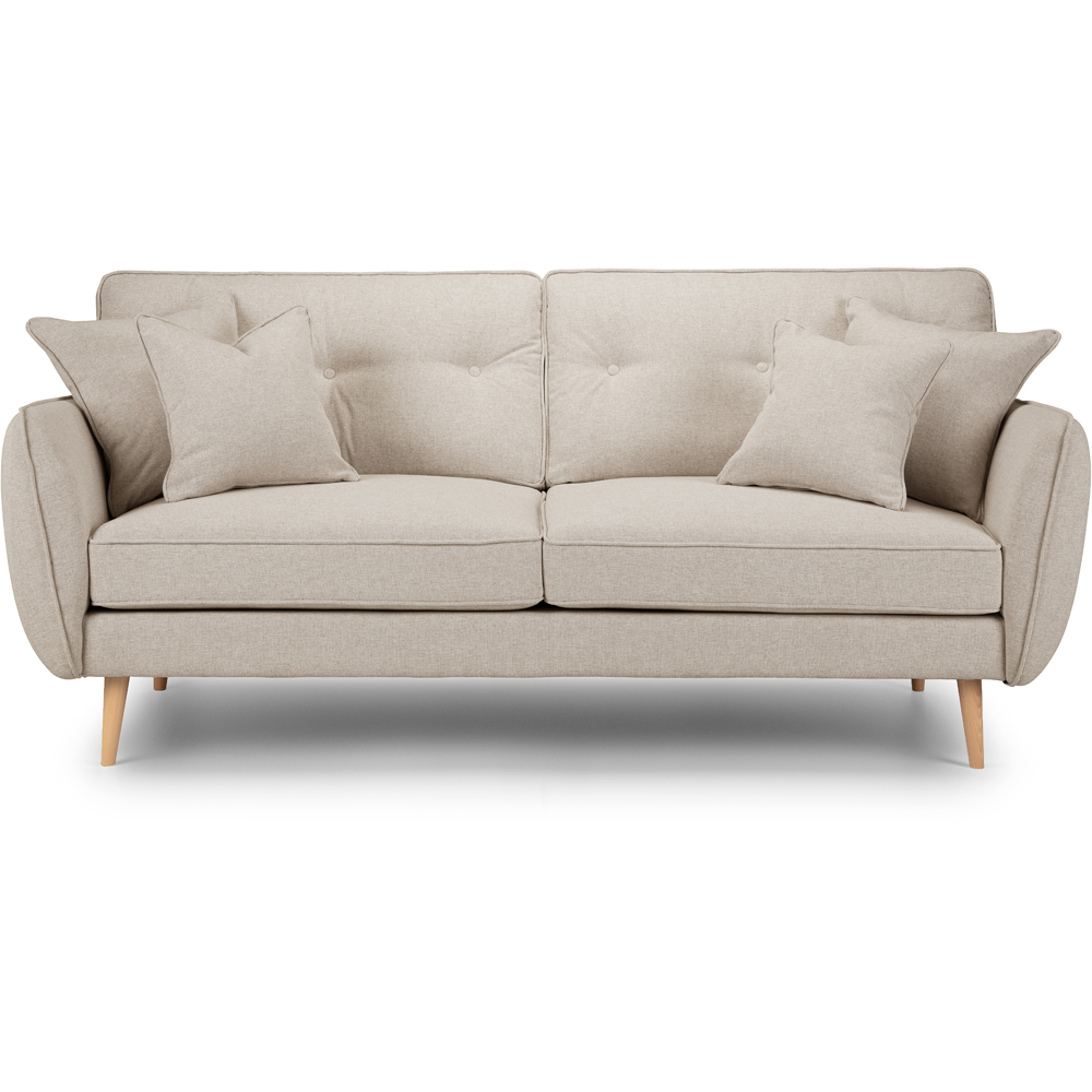 Opry Faro 3 Seater Button Back Linen Sofa Image 3