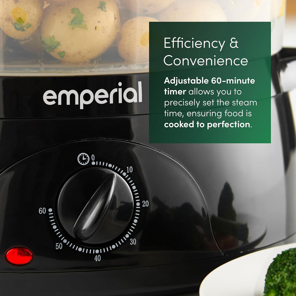 Emperial EM-5148-UK 3 Tier 9L Electric Steamer with Rice Bowl 800W Image 4