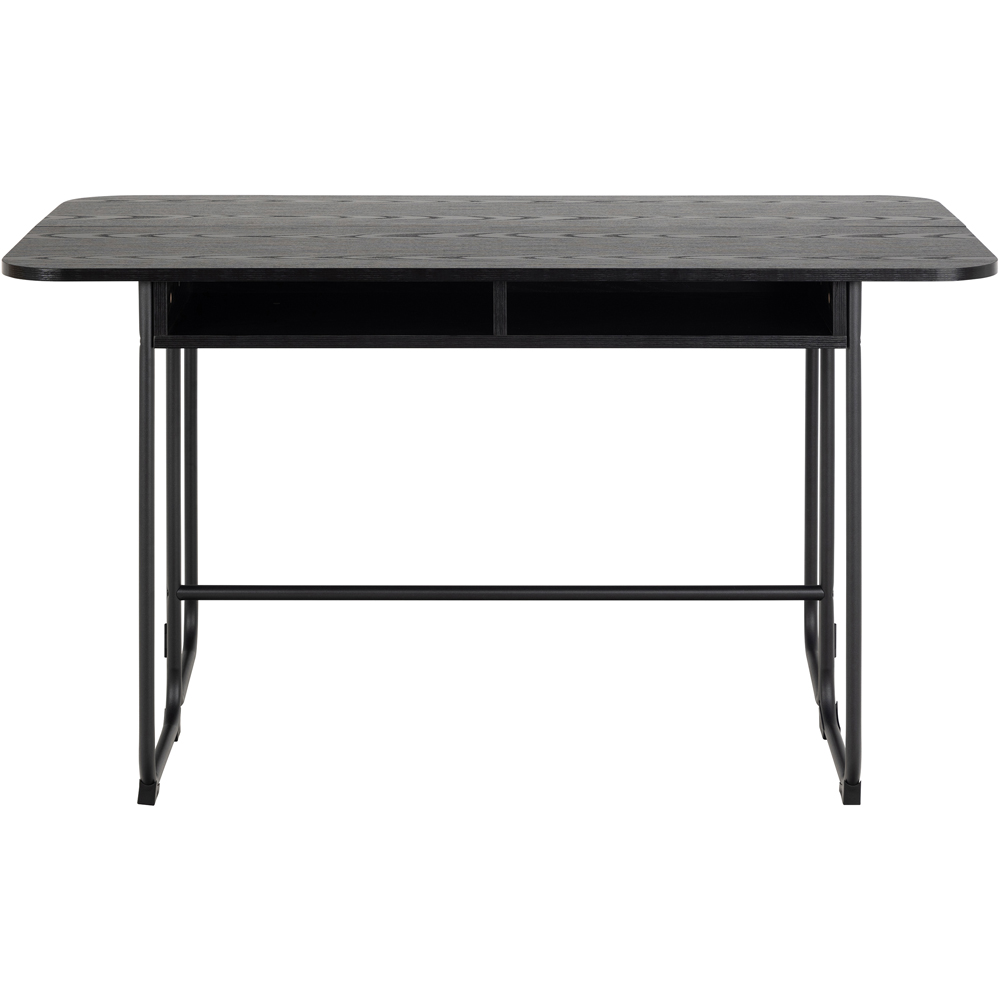 Florence Darlington 2 Shelf 4 Seater Dining Table Black Image 2