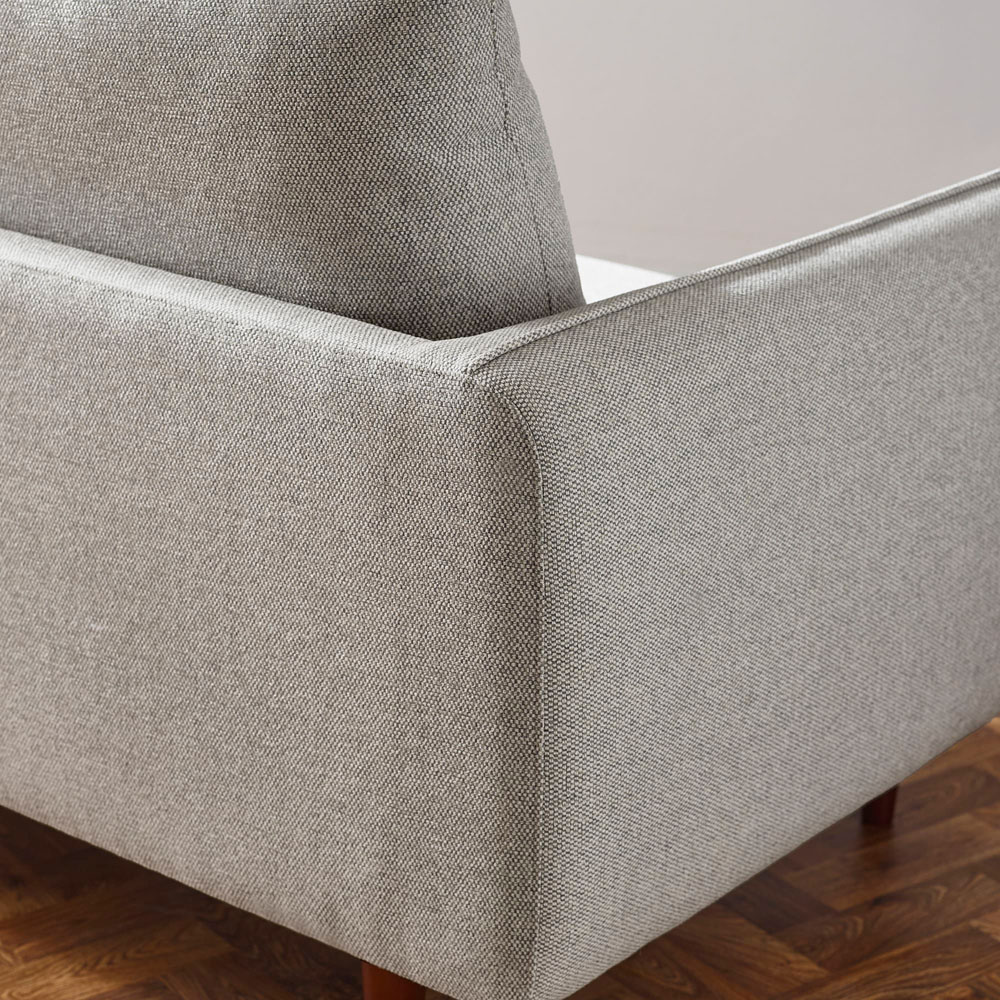 Julian Bowen Remy 2 Seater Light Grey Woven Fabric Sofa Image 5