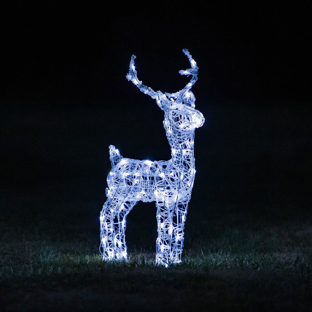 The Christmas Centre 90 LED Soft Acrylic Light-Up Small Stag Reindeer 60cm Image 8