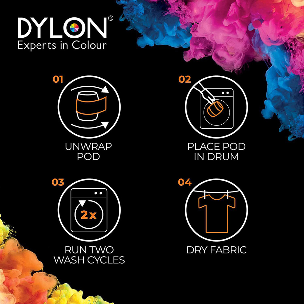 Dylon Olive Green Washing Machine Fabric Dye Pod 350g Image 6