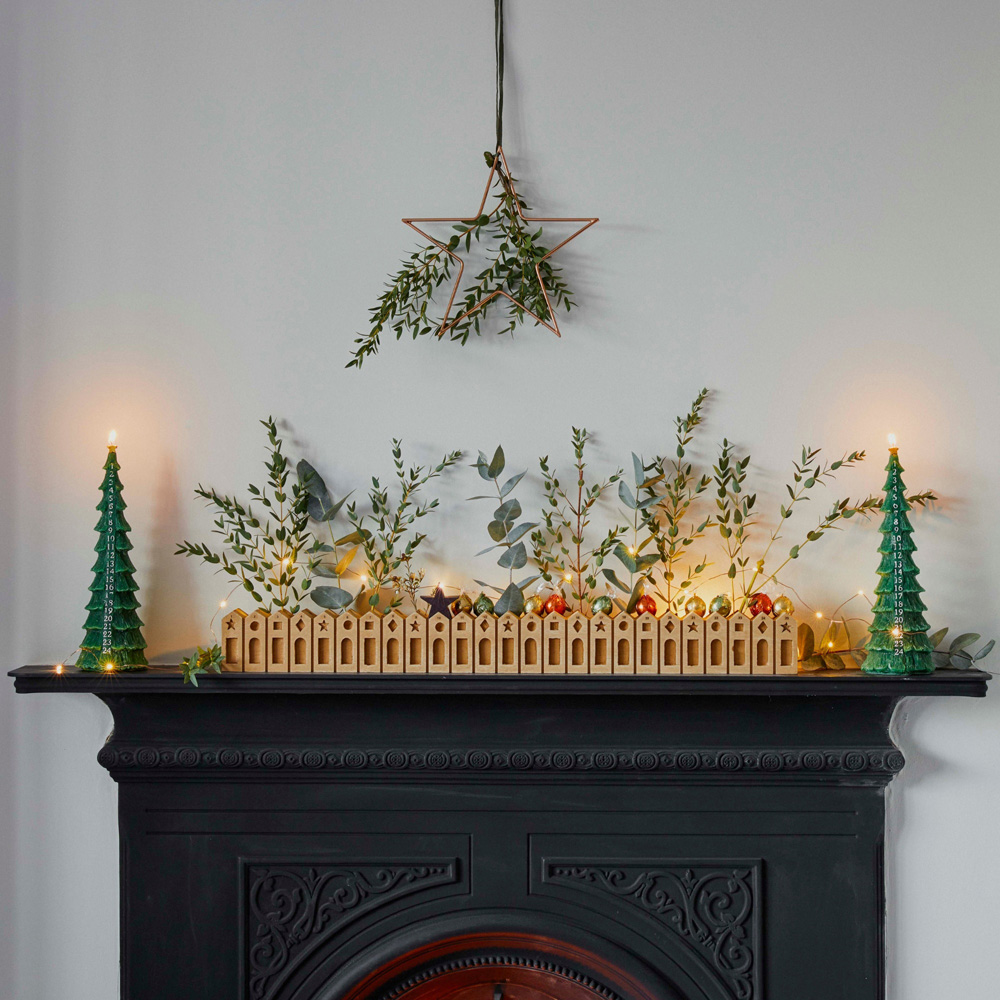Ivyline Nordic Wooden Christmas Advent Calendar Image 2