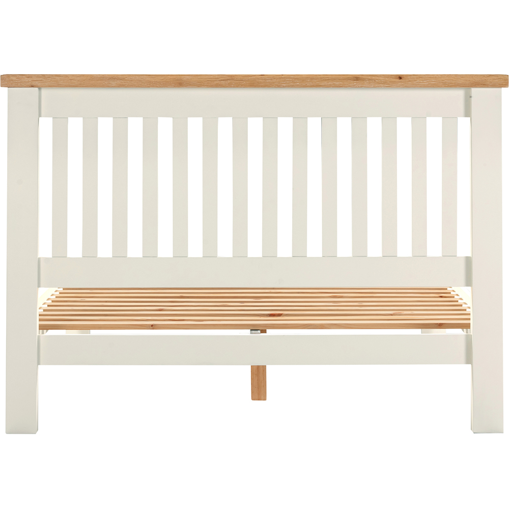 Seconique Windsor Double Ivory and Oak Low End Bed Frame Image 5