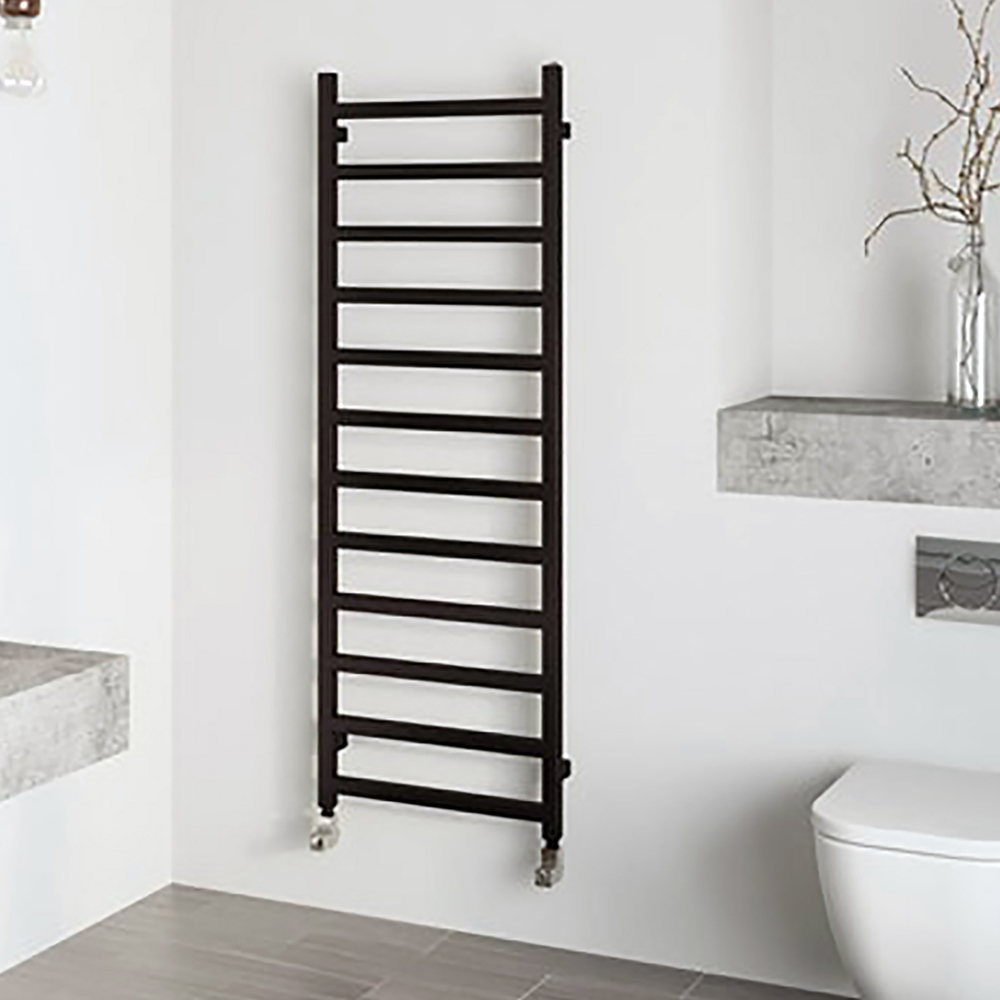 Terma Simple Heban Black Heated Towel Rail 1804 BTU 1440 x 500mm Image 2