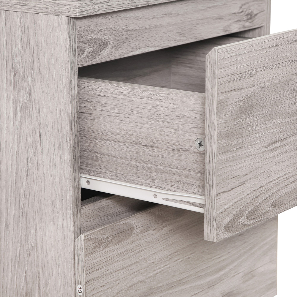 Julian Bowen Jupiter 2 Drawer Grey Oak Bedside Image 5