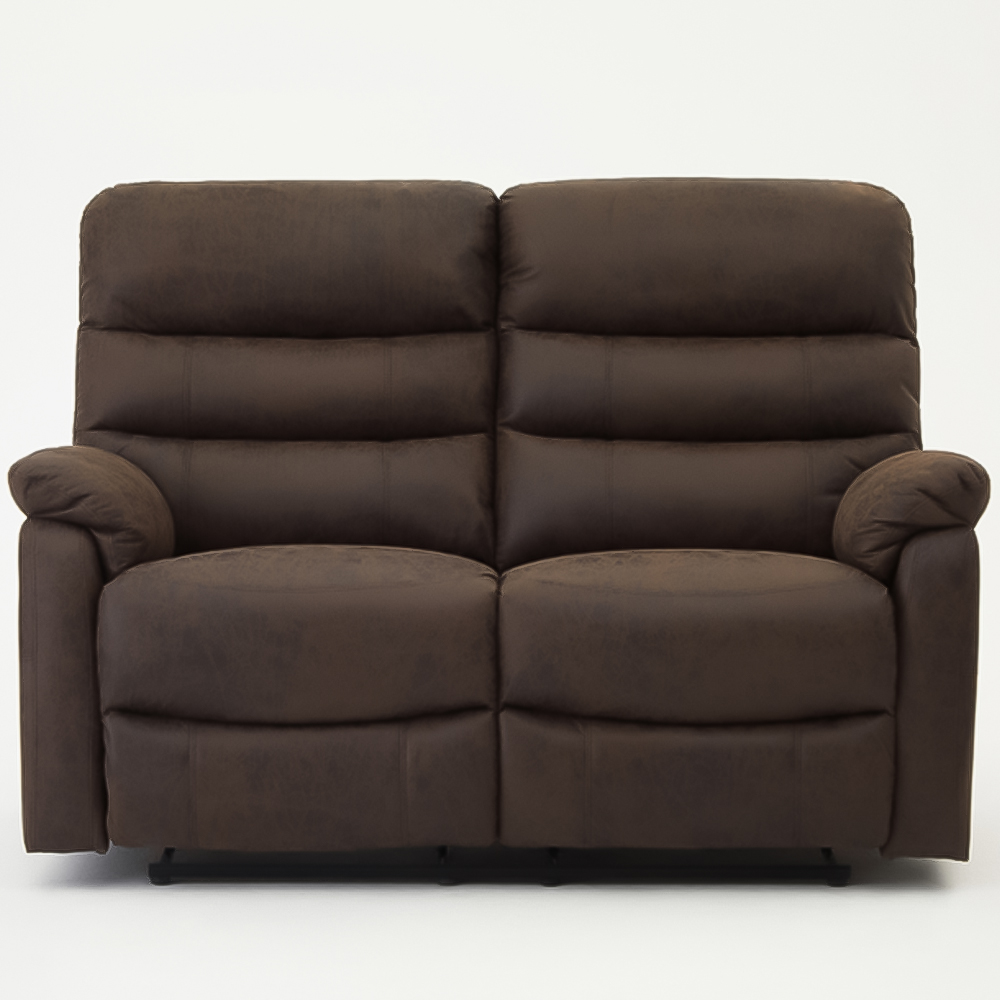 Home Detail Maxwell 2 Seater Brown Air Leather Manual Recliner Sofa Image 2