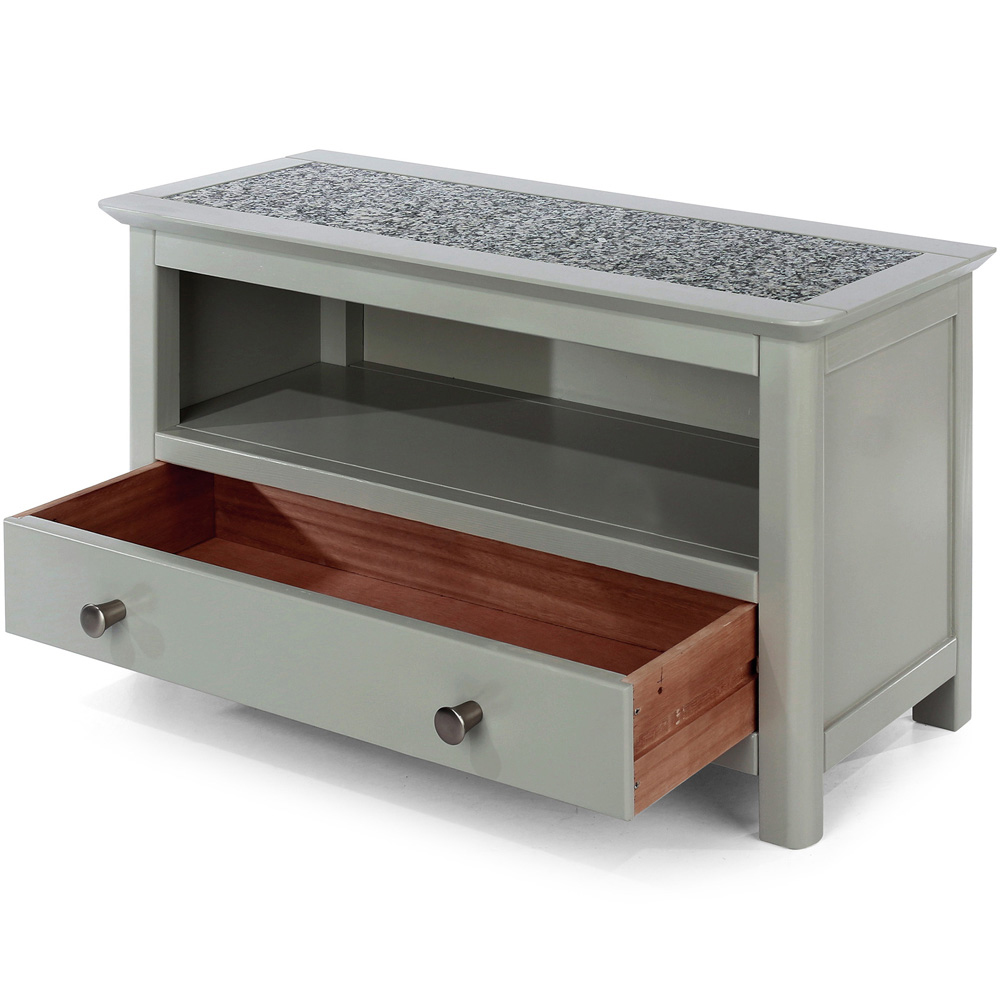 Core Products Perth Single Drawer Single Shelf Soft Grey TV Unit Image 4