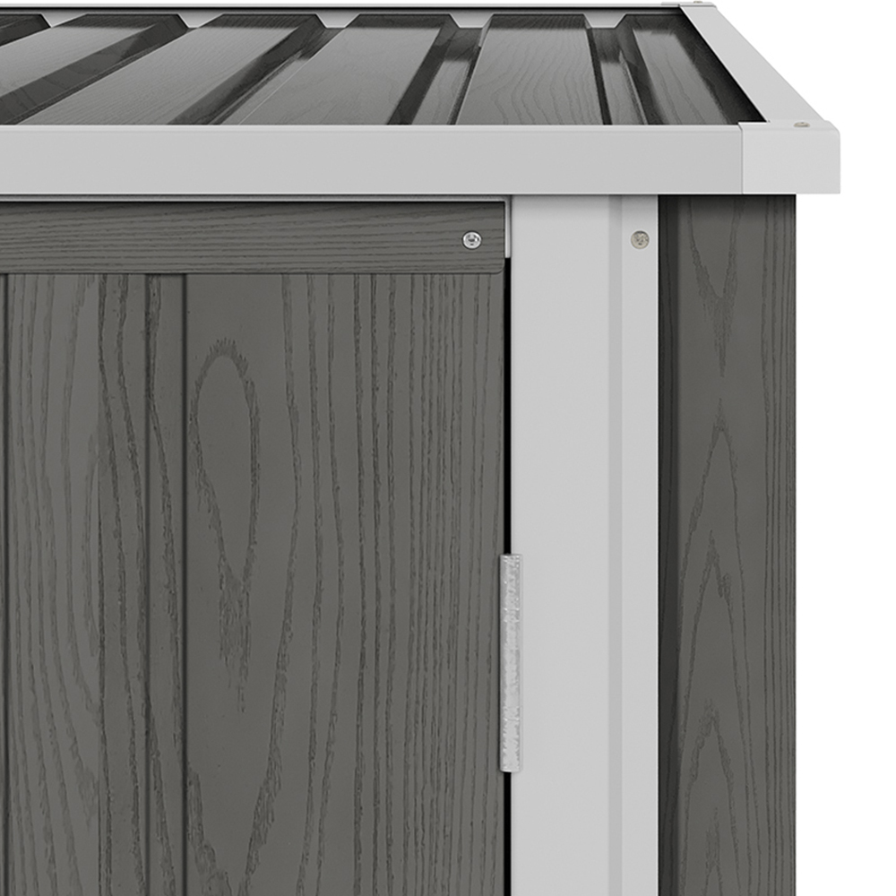 Living and Home 3 x 3ft Grey Metal Garden Storage Shed Image 4